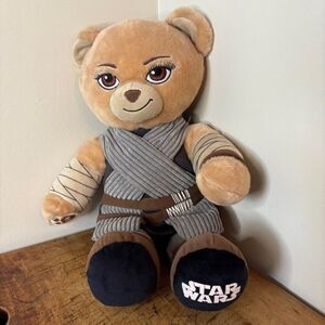 Star Wars Build-A-Bear BAB Rey Plush Bear Stuffed Animal Toy 15" Great Used Cond